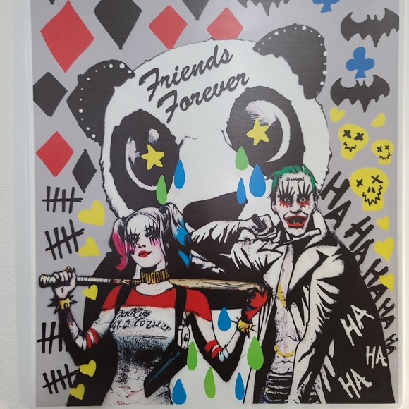Harley Quinn & Joker Friends Forever Plastic Raised Poster Sign - Picture 2 of 5